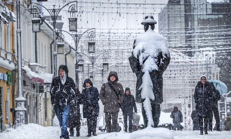 Рекорден снеговалеж в Москва. Фоторепортаж